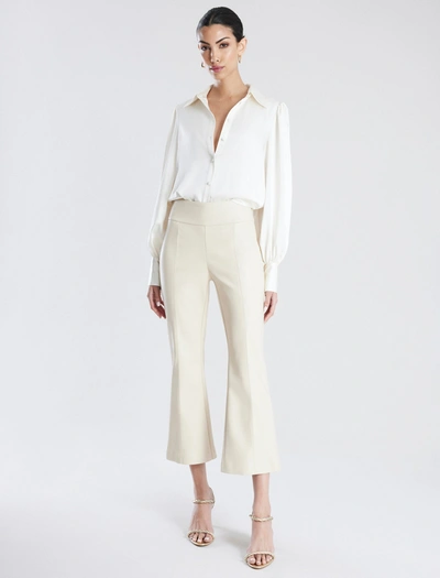 Bcbgmaxazria Faux Leather Crop Pant In Beige ModeSens