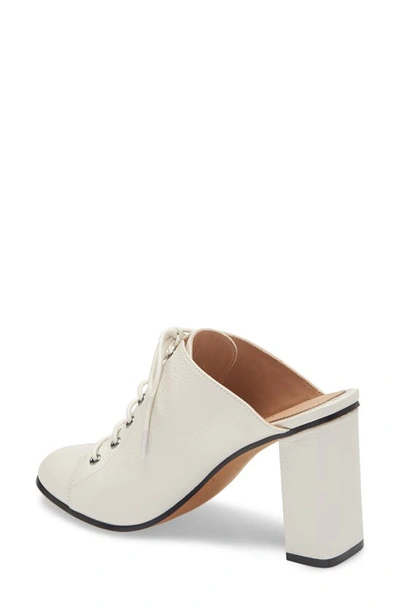 Shop Linea Paolo Sylvie Lace-up Mule In Ivory Leather