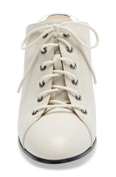 Shop Linea Paolo Sylvie Lace-up Mule In Ivory Leather