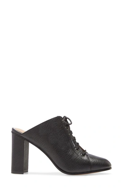 Shop Linea Paolo Sylvie Lace-up Mule In Black Leather