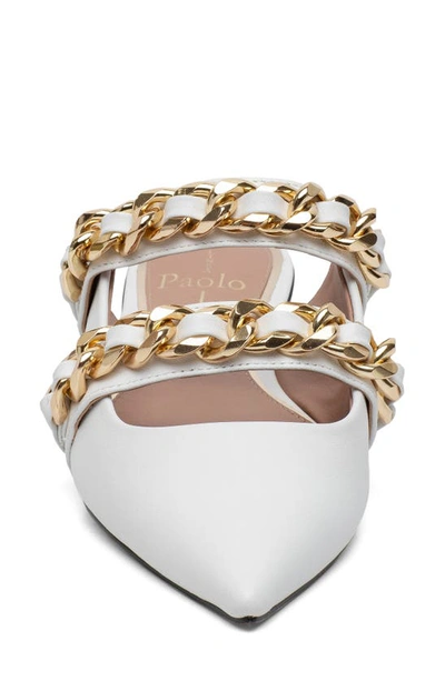 Linea Paolo Aurel Pointed Toe Mule In Eggshell