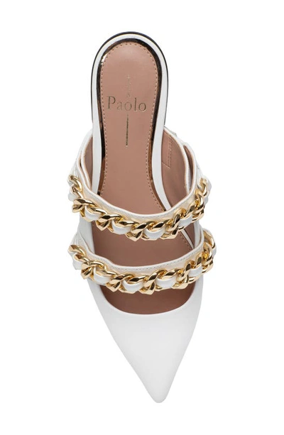 Linea Paolo Aurel Pointed Toe Mule In Eggshell