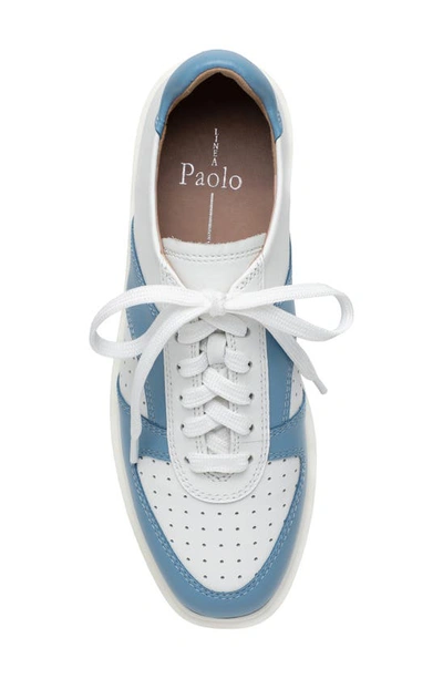Shop Linea Paolo Kayleen Sneaker In Eggshell/ Cerulean Blue