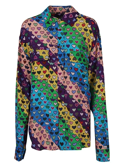 Shop Alessandro Enriquez Printed Viscose Shirt In Multicolour