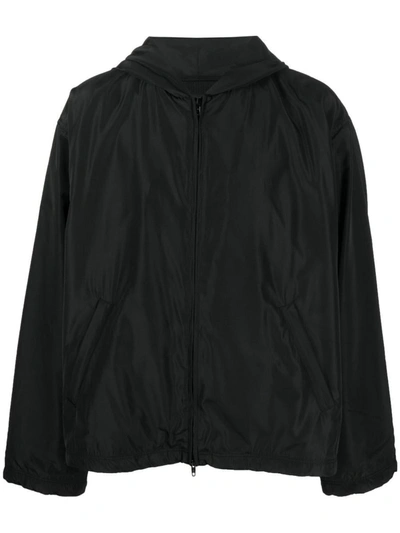 Shop Balenciaga Nylon Zipped Jacket In Black