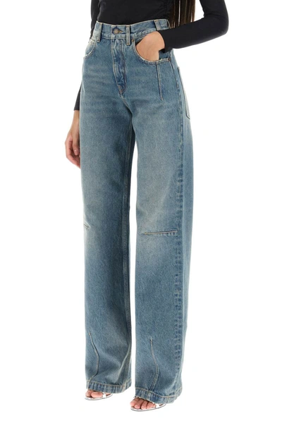 Shop Darkpark 'lu' Straight Cut Jeans In Blue