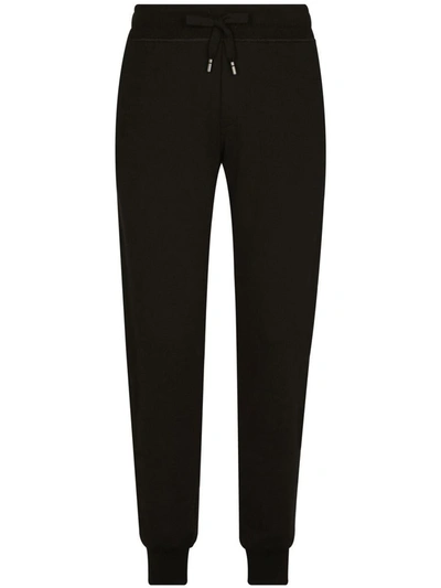 Shop Dolce & Gabbana Slim-cut Track Pants In Black