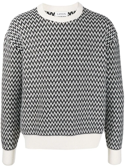Shop Lanvin Sweaters In Black/ecru