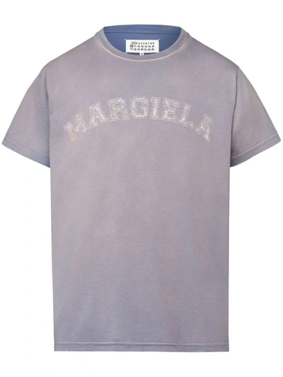 Shop Maison Margiela Logo-print T-shirt In Lilac