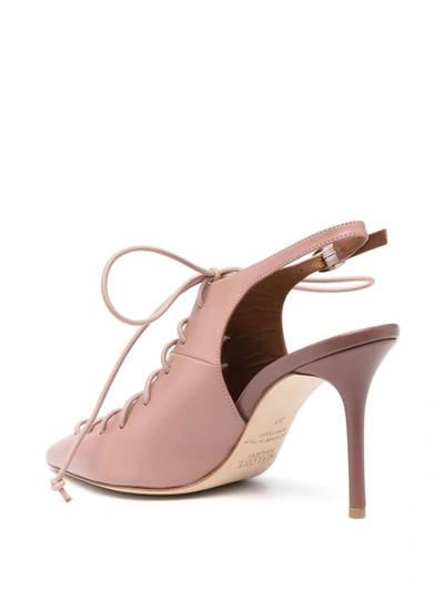 Shop Malone Souliers Alessandra Leather Slingback Pumps In Dove Grey