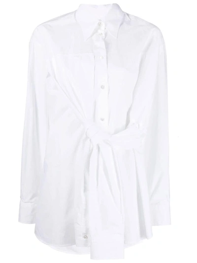 Shop Mm6 Maison Margiela Cotton Shirt In White