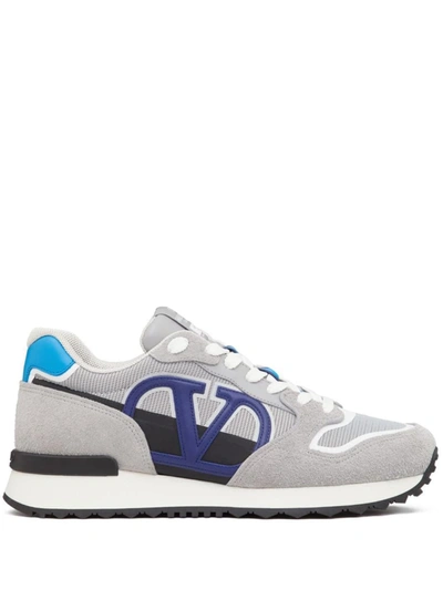 Shop Valentino Garavani Vlogo Pace Sneakers In Grey