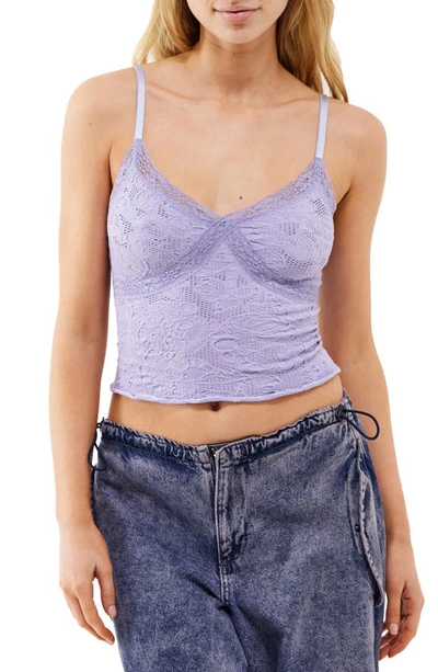 Shop Bdg Urban Outfitters Lace Crop Camisole In Lilac