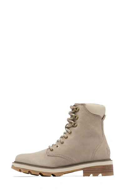 Shop Sorel Lennox Waterproof Lace-up Boot In Omega Taupe/ Gum 2