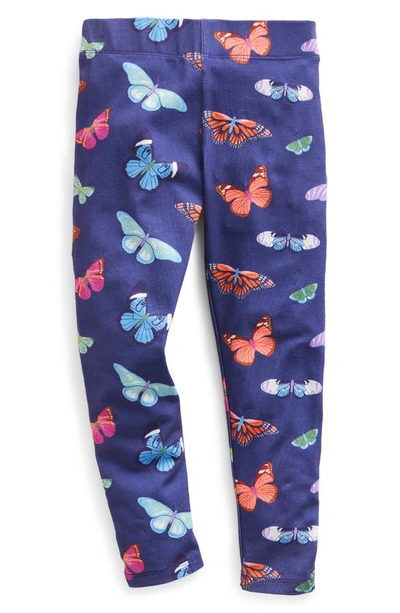 Mini Boden Kids' Fun Leggings College Navy Butterflies Girls Boden