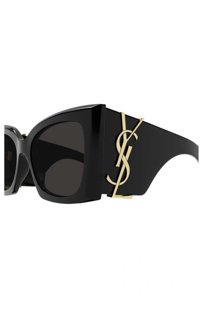 Shop Saint Laurent Blaze 54mm Cat Eye Sunglasses In Black