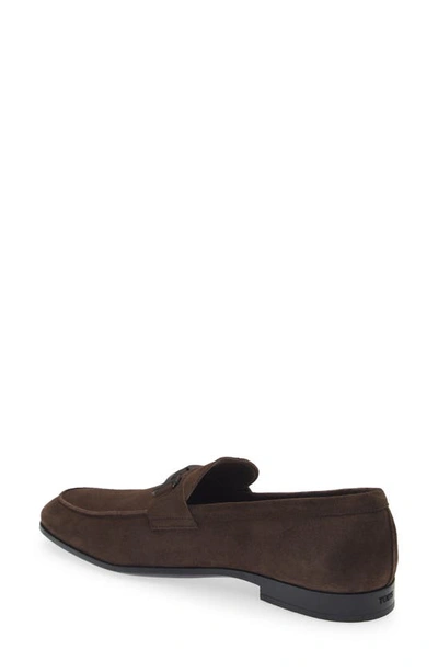 Shop Tod's Double T Bit Loafer In Testa Moro