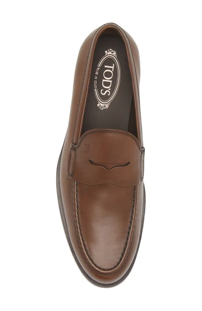 Shop Tod's Formale Penny Loafer In Cacao