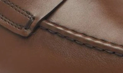 Tod's Penny Loafer Moccasin Shoes With Fine Stitching In Brown