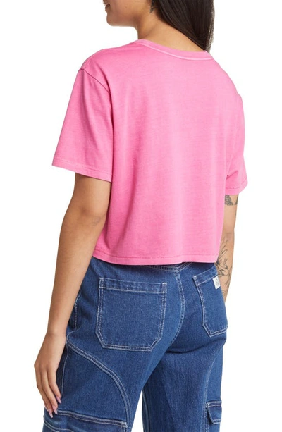 Shop Bp. Oversize Crop T-shirt In Pink Azalea