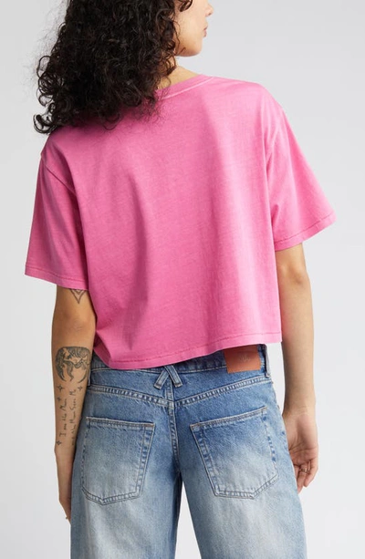 Shop Bp. Oversize Crop T-shirt In Pink Azalea