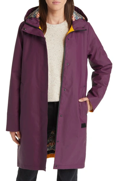 Shop Pendleton Victoria Waterproof Raincoat In Winterbloom
