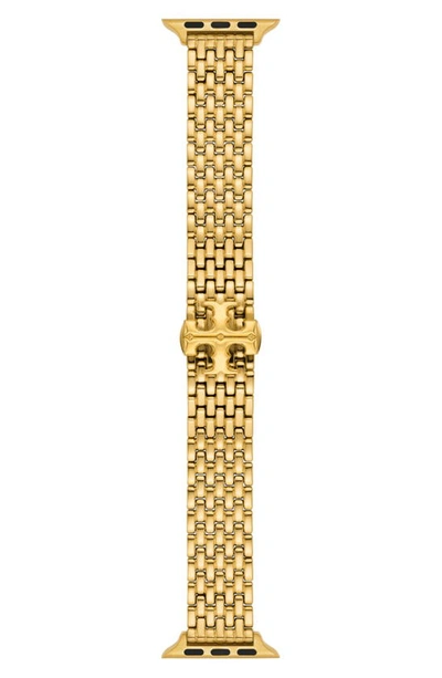 Shop Tory Burch The Eleanor 20mm Apple Watch® Bracelet Watchband In Gold