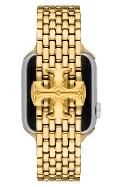 Shop Tory Burch The Eleanor 20mm Apple Watch® Bracelet Watchband In Gold