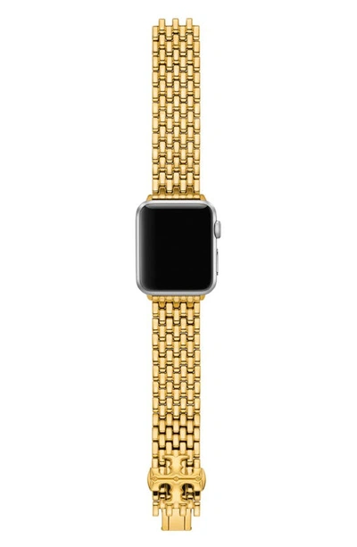 Shop Tory Burch The Eleanor 20mm Apple Watch® Bracelet Watchband In Gold