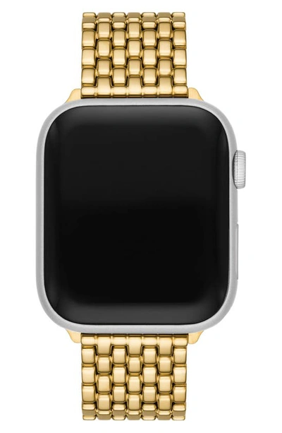 Shop Tory Burch The Eleanor 20mm Apple Watch® Bracelet Watchband In Gold