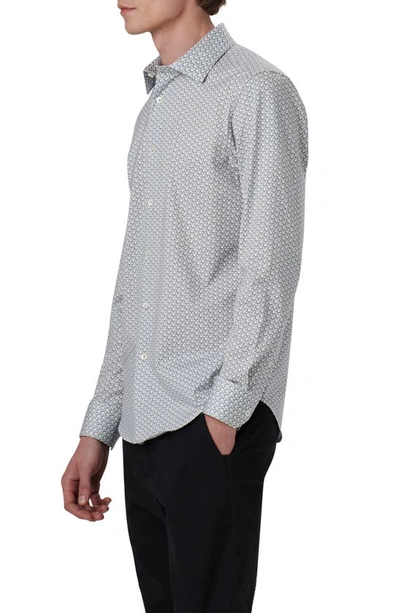 Shop Bugatchi James Ooohcotton® Circle Print Button-up Shirt In Chalk