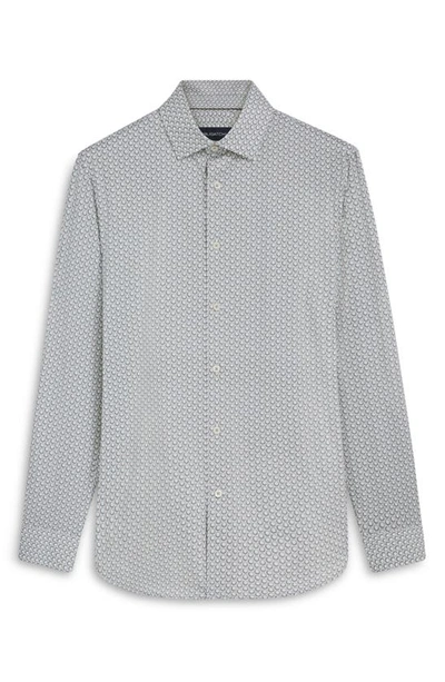 Shop Bugatchi James Ooohcotton® Circle Print Button-up Shirt In Chalk