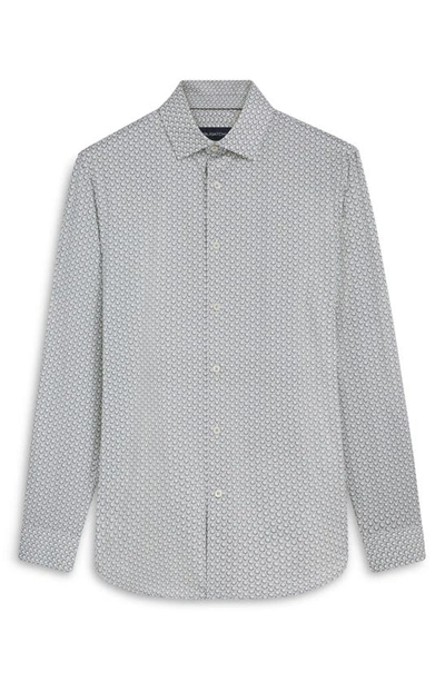Bugatchi James Ooohcotton® Circle Print Button-up Shirt In Chalk
