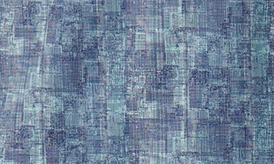 Bugatchi Anthony Ooohcotton® Abstract Print Quarter Zip Pullover In Aqua