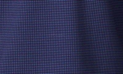 Bugatchi Anthony Ooohcotton® Pin Check Print Quarter Zip Pullover In Navy