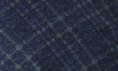 Bugatchi James Ooohcotton® Diagonal Plaid Print Button-up Shirt In Navy