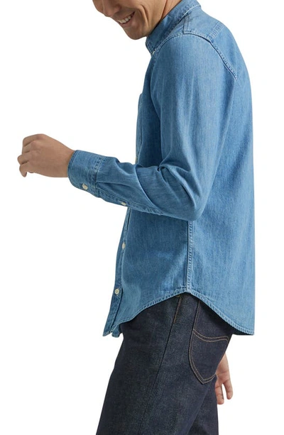 Shop Lee Denim Button-down Shirt In Shasta Blue