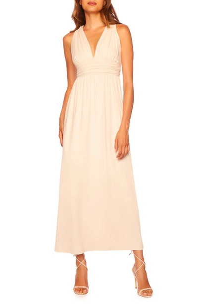 Crossback Maxi Dress In Blanched Almond