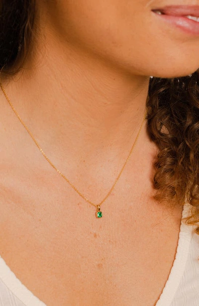 Made By Mary Birthstone Pendant Necklace In Gold
