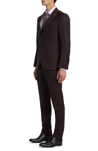 Shop Ted Baker Roger Extra Slim Fit Stretch Wool Suit In Brown