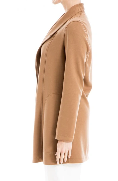 Max Studio Trapunto Scuba Knit Topper In Vicuna-vicuna