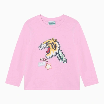 Shop Kenzo | Pink Crew-neck T-shirt With Print