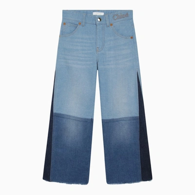 Shop Chloé | Colour-block Denim Jeans In Blue