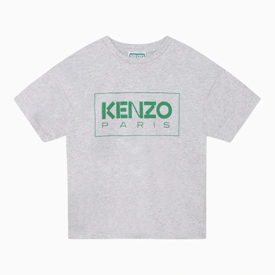 Shop Kenzo Grey Crew-neck T-shirt With Logo