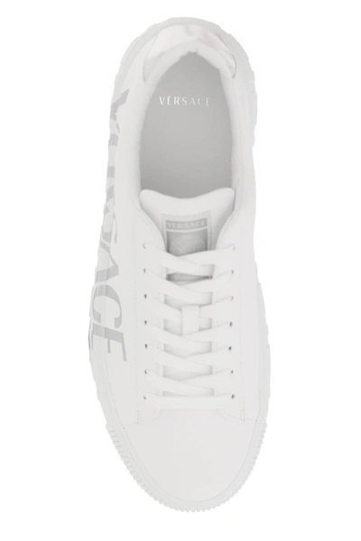 Shop Versace 'greca' Sneakers With Logo