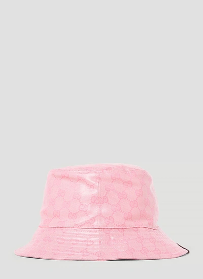 Shop Gucci Men Gg Jacquard Bucket Hat In Pink