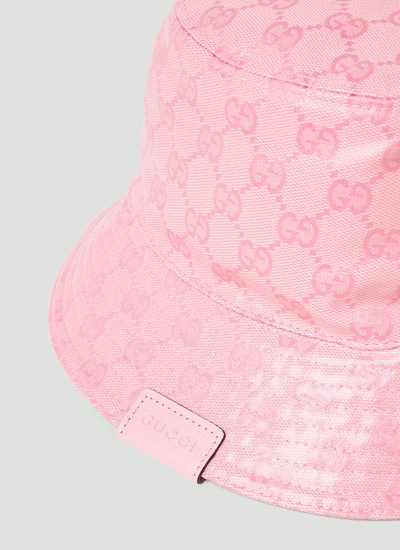 Shop Gucci Men Gg Jacquard Bucket Hat In Pink