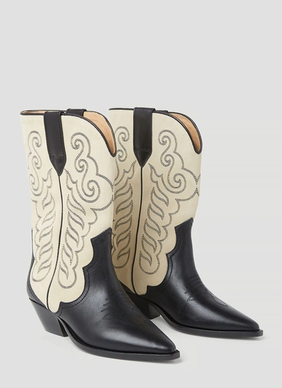 Shop Isabel Marant Women Duerto Suede Cowboy Boots In Cream