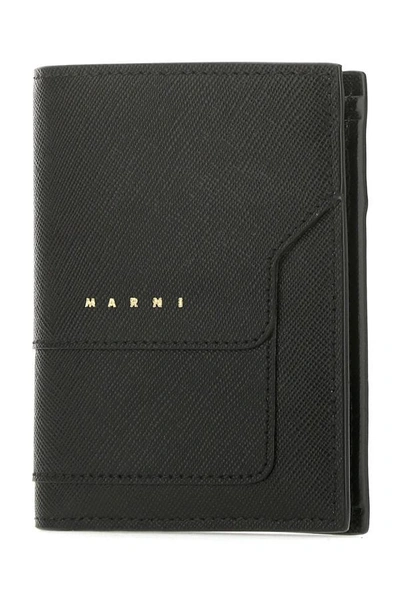 Shop Marni Woman Black Leather Wallet