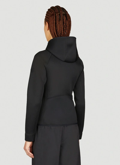 Shop Moncler Women Hooded Zip-up Sweatshirt In Black